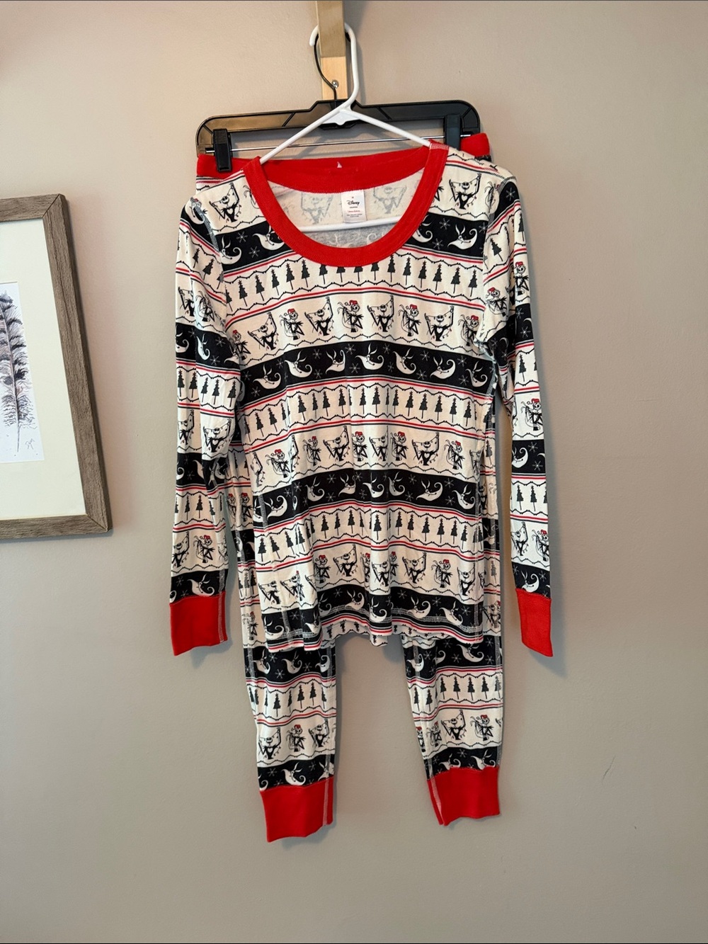Hanna Andersson Red, Black & White Nightmare Before ChriHoliday Print Pajama Set